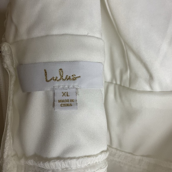 Lulus Sweetest Beloved White Mesh Embroidered Sleeveless Bride Maxi Dress NWT XL - Picture 7 of 14